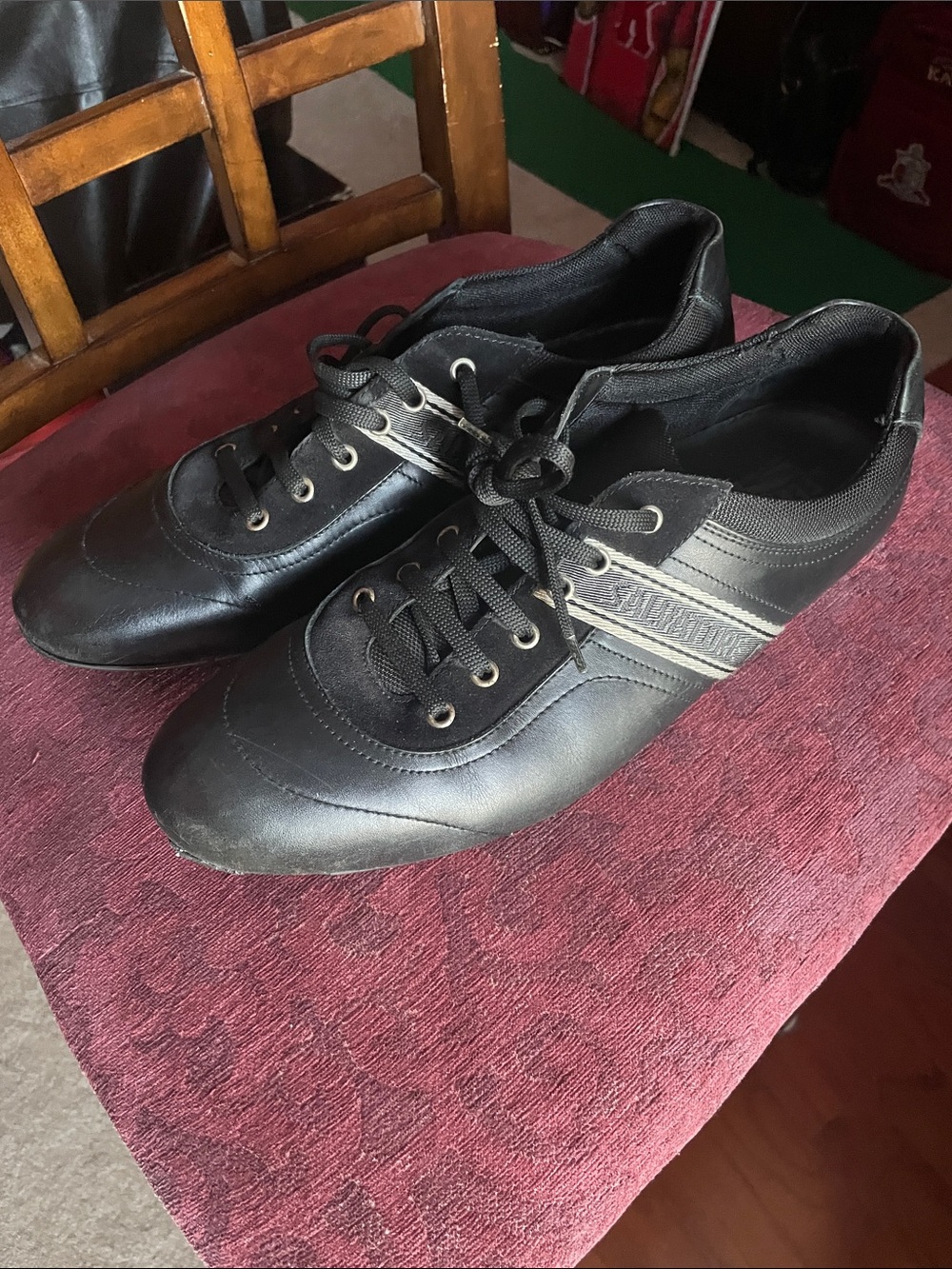 Salvatore Ferragamo Black Lace-Up Men's Sneakers